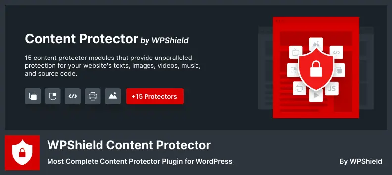 Protect your content with WPShield Content Protector! Safeguard your website from unauthorized access and copying