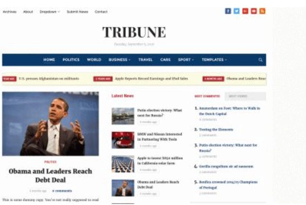 Tribune is a powerful newspaper theme