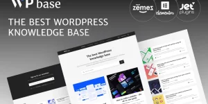 Look how cool your content looks with the WP base. The great structure of the WordPress tutorial theme lets you divide the content into several sections. Visitor-friendly design allows your users to find the necessary articles very fast. A lot of pages to place the tutorials and articles. This template…