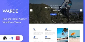 Warde is a travel and tour WordPress theme built for digital agencies who want to get their business up in the first place. Warde is a Tour and Travel WordPress Theme for anyone looking to create a website for their tour agency