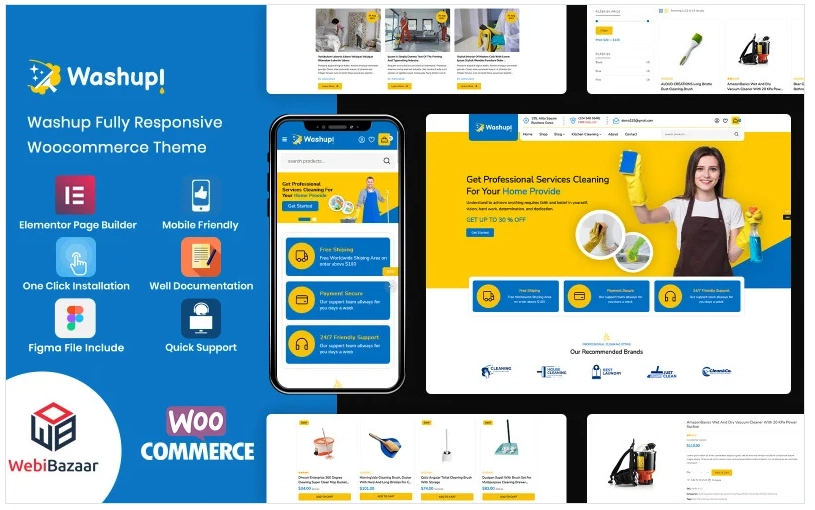 Discover Washup – the ultimate WooCommerce theme for home cleaning and essential tools! Effortlessly create your multipurpose cleaning store