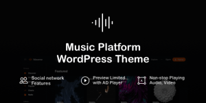 Create an engaging music website effortlessly with WaveMe Music Platform WordPress Theme. Stunning design