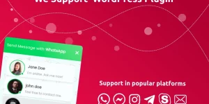 We Support plugin will connect your visitors to your supporters quickly and perfectly in: Whatsapp