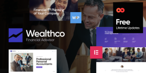 Transform your online presence with WealthCo's sleek design and robust features. Get premium WordPress themes and plugins from Bevaultx today!