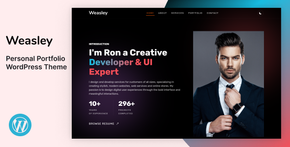 Showcase your work with the sleek Weasley theme. Free access to premium WordPress themes/plugins on Bevaultx. Ideal for artists and freelancers!