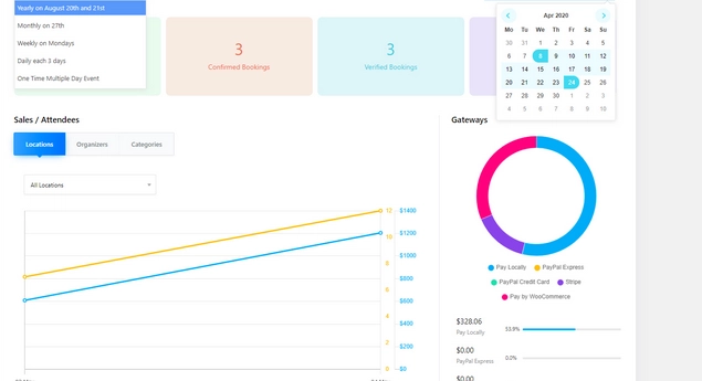 This addon helps you create a report of all the reservations made by MEC on your website. It is now available with more features in the backend