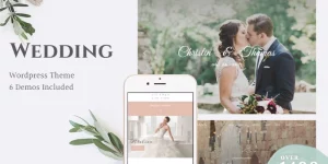 With this Wedding WordPress Theme you can create a website for any business related to wedding