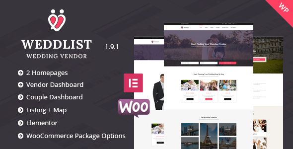 Weddlist - Wedding Vendor Directory WordPress Theme Introducing the Weddlist - Wedding Vendor Directory WordPress Theme