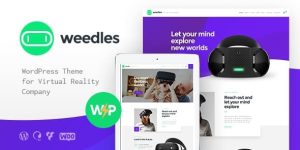 Our new vibrant WordPress theme Weedles is focused on virtual reality gadgets  products. It has a modern contemporary design and a stylish and handy interface. The template can be used as a promotional page for a VR products store