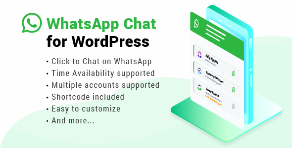 WhatsApp Chat for WordPress plugin allows you to integrate your WhatsApp experience directly into your website. This is one of the best ways to connect and interact with your customer