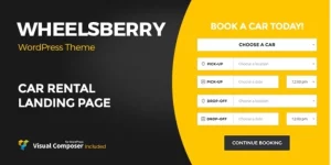 Wheelsberry is a WordPress theme suitable for car rental services. Its designed in a landing page style and allows customers to get quickly all necessary information