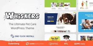 Whiskers is a responsive WordPress theme perfect for pet stores