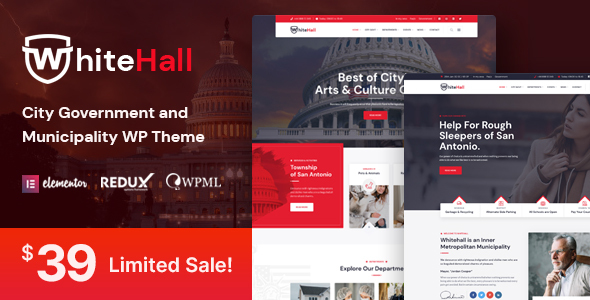 WhiteHall – WordPress Theme for Governmental Social Program Websites