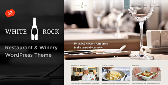 Looking to create a classy online presence? Try White Rock - Restaurant  Winery Theme from Bevaultx for an elegant design and seamless integration.