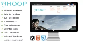 Whoop is a new and unique Allround WordPress Theme for Creatives. The complete theme is fully customizable