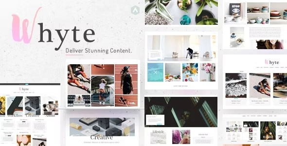 Whyte is creative and unique WordPress theme focused on delivering eye-catching design and smooth experience across all devices while enabling authors to create rich and vibrant content with ease.