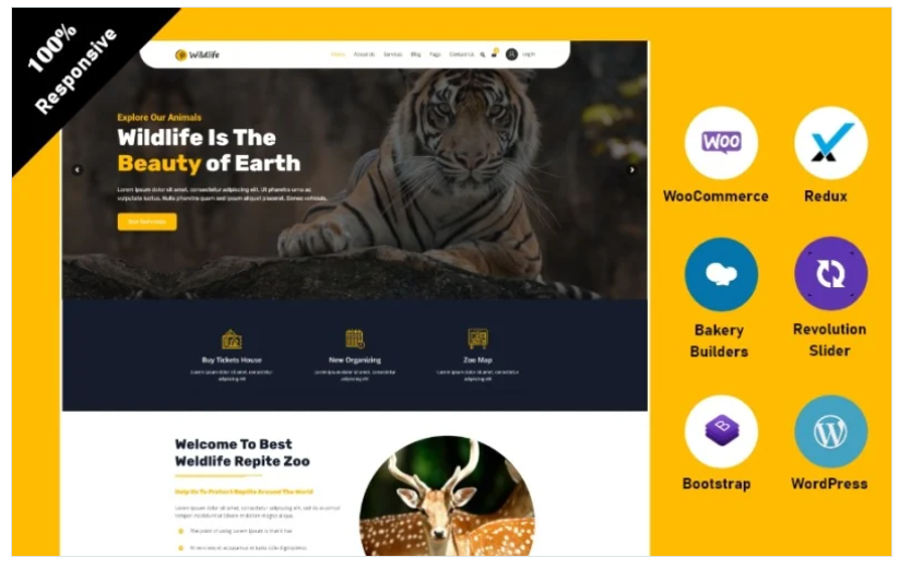 Discover the Wildlife WooCommerce WordPress Theme