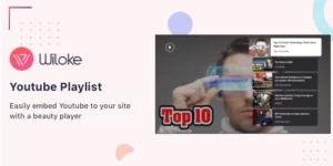 Wiloke Youtube Playlist plugin helps you easily embed Youtube videos on your website. It can display many Youtube videos at once or you can embed a Youtube playlist too.