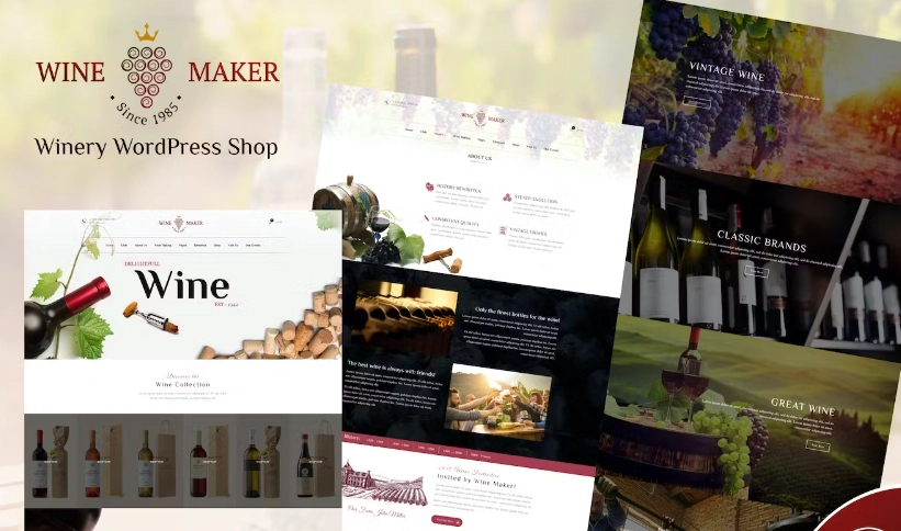 Discover the Wine Maker – Winery WordPress Shop theme