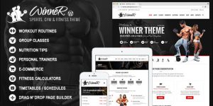 Create a dynamic fitness website with Winner