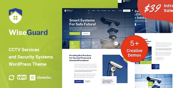 WiseGuard – CCTV Services and Security Systems WordPress Theme is a stylish and visually engaging Security WordPress theme. Security theme is for Home Automation