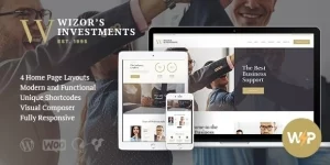 Wizor’s – modern  fresh Business Investments WordPress Theme. It is designed for company that provides business consulting