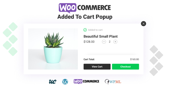 WeCreativez’s WooCommerce Added to Cart Popup allows you to show a beautiful pop-up window each time a new product is added to the cart