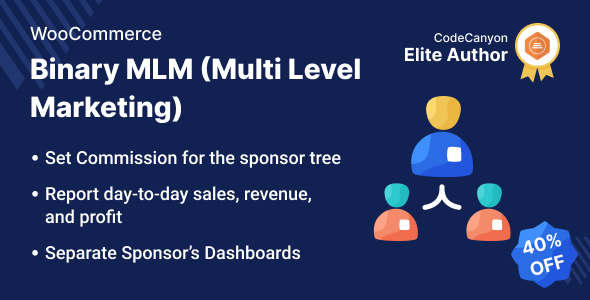 The admin can use this plugin to incorporate a binary MLM system into his web store using WooCommerce Binary Multi-Level Marketing [MLM]. Customers can become sponsors by signing up.