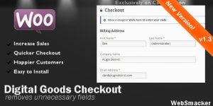 Streamline your WordPress site with WooCommerce Checkout for Digital Goods. Faster checkouts