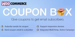 WooCommerce Coupon Box is a WooCommerce extension which helps you collect emails from your visitor. Don’t waste your traffic