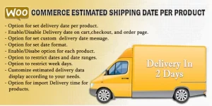 Enhance your WooCommerce store with the **Estimated Shipping Date Per Product** plugin! Display precise delivery dates on product