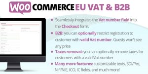 Make EU VAT compliance easy with WooCommerce EU VAT Field plugin. Smooth integration