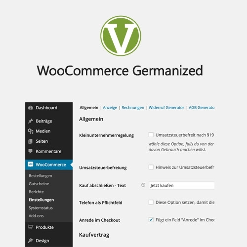 Use the free plugin Germanized to run WooCommerce in Germany. Benefit from extensive functions tailor-made for the German market and concentrate on your core business without worries.