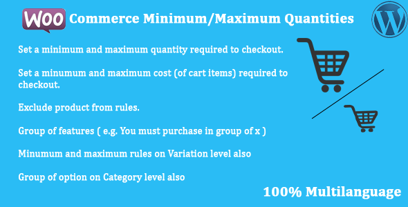 Optimize your WooCommerce store with the WooCommerce Minimum/Maximum Quantities plugin—control product quantities effortlessly for balanced sales!