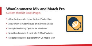 WooCommerce Mix  Match – Custom Product Boxes Plugin If you're running a WooCommerce store