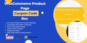 Boost engagement and drive sales with WooCommerce Product Page Coupon Box. Display exclusive discounts on your product pages effortlessly!