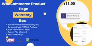 WooCommerce Product Page Warranty Box is a plugin designed to enhance your product pages by displaying warranty information in a convenient box. With this plugin