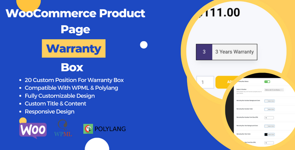 WooCommerce Product Page Warranty Box is a plugin designed to enhance your product pages by displaying warranty information in a convenient box. With this plugin