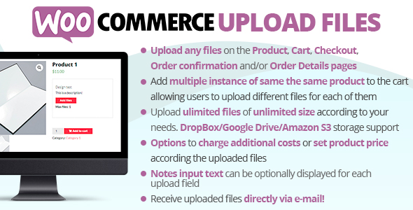 The WooCommerce Upload Files plugin WordPress plugin allows customers to upload files while placing an order on a WooCommerce store. This plugin is particularly useful for stores that sell customizable products such as t-shirts