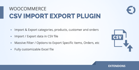 WooCommerce CSV Import Export plugin helps you quickly import or export products