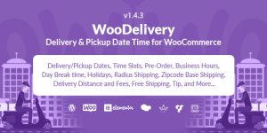 “WooDelivery | Delivery  Pickup Date Time for WooCommerce” is a WooCommerce plugin that gives you the facility of selecting both PickUp and Delivery or Only Delivery or Only Pickup with date and time at order checkout page. It does not matter what you want to deliver