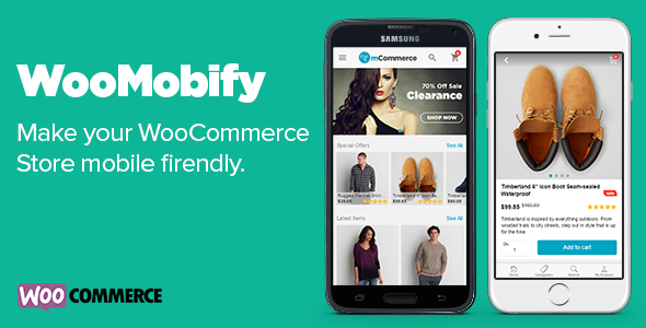 Woomobify is a Woocommerce Mobile Plugin that detects when a visitor from a mobile device visits your site