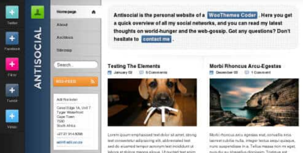 Discover the WooThemes Antisocial Premium Theme