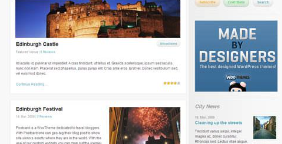 Discover the WooThemes City Guide Premium Theme