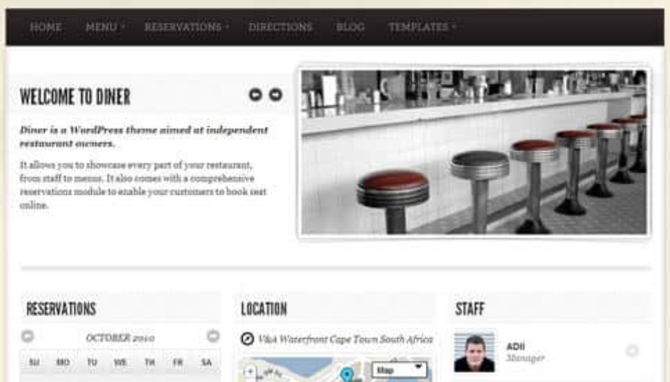 Discover the WooThemes Diner Premium Theme