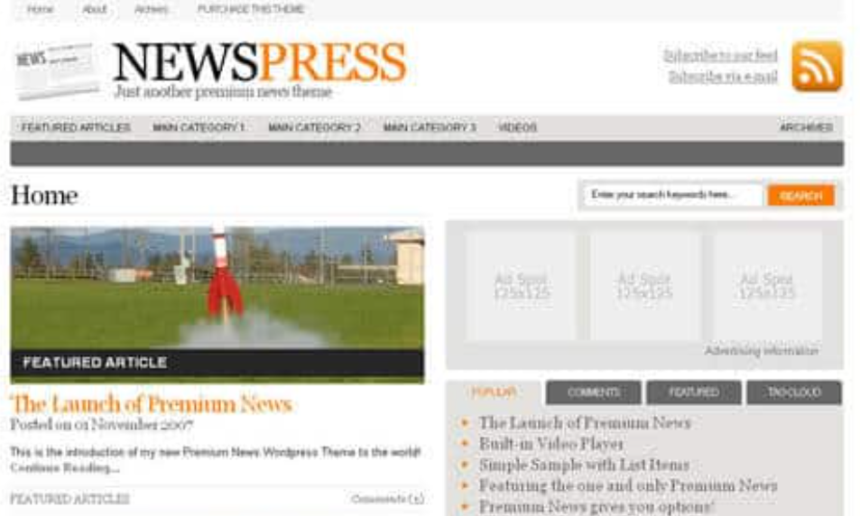 Discover the WooThemes Newspress Premium Theme