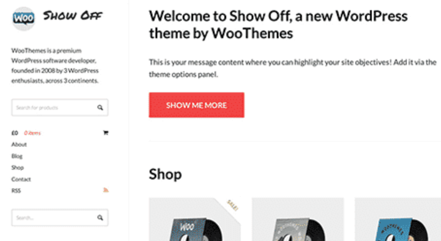 Discover WooThemes Showoff Premium Theme