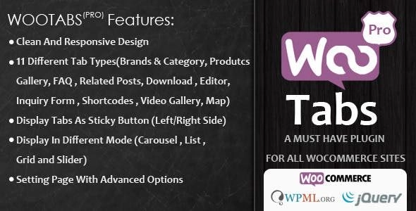 Enhance your WooCommerce product pages with WooCommerce Tabs Pro! Add extra tabs to showcase detailed information