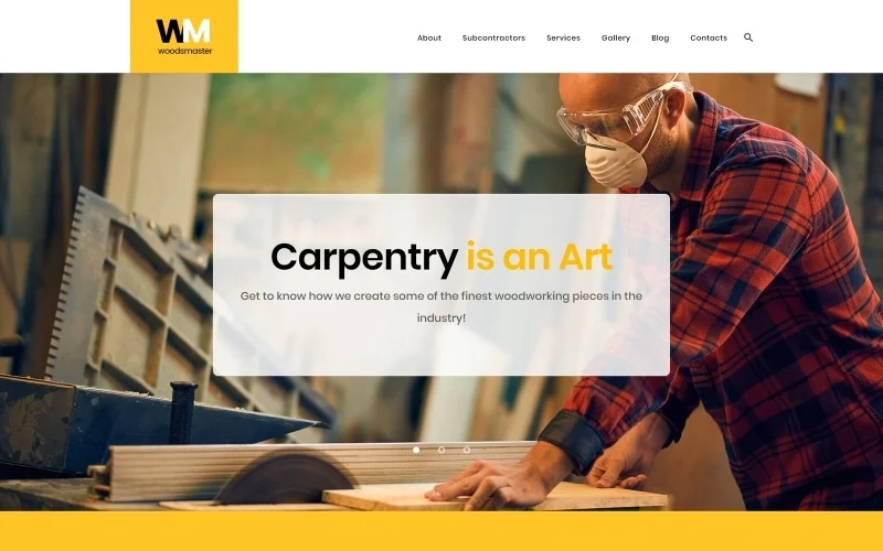 Want to show the whole world your high-quality works? Fully responsive and SEO-friendly Crafts And Hobbies WordPress Theme is a perfect choice for a carpenter