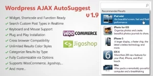 Enhance your website's search functionality with the WordPress AJAX Search  AutoSuggest Plugin! Enjoy real-time results